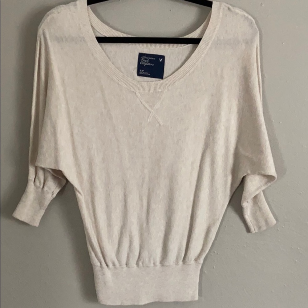 Cream AE sweater